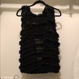 Jocelyn Black knitted vest